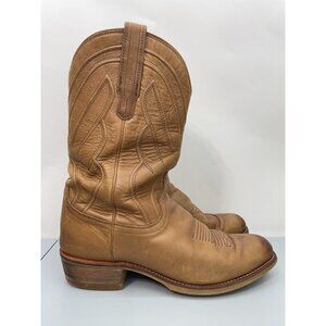 Tecovas The Jason Cowboy Boots Western Calfskin Leather Caramel Tan Mens 10 EE